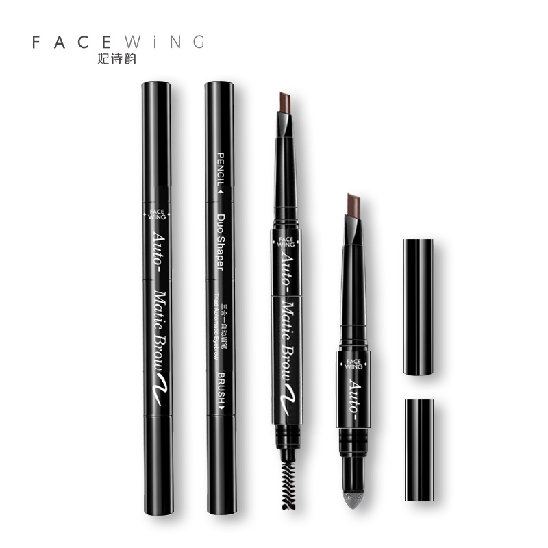 4 color long lasting natural girl makeup Eyebrow Pencil wholesale custom logo automatic eyebrow pencil